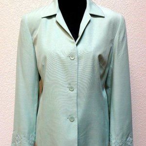 LIGHT GREEN WOMENS JACKET-BLAZERS SZ 10 BEADED